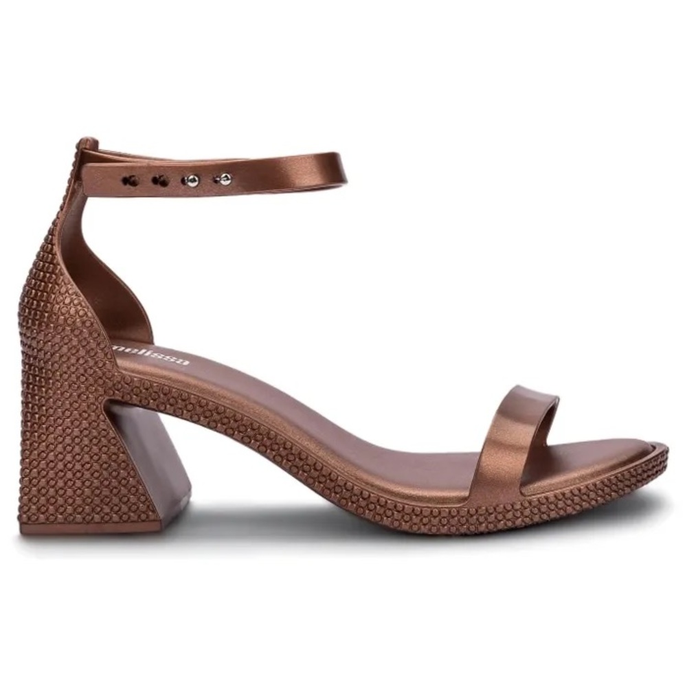 Melissa Lux heel bronze NWOT